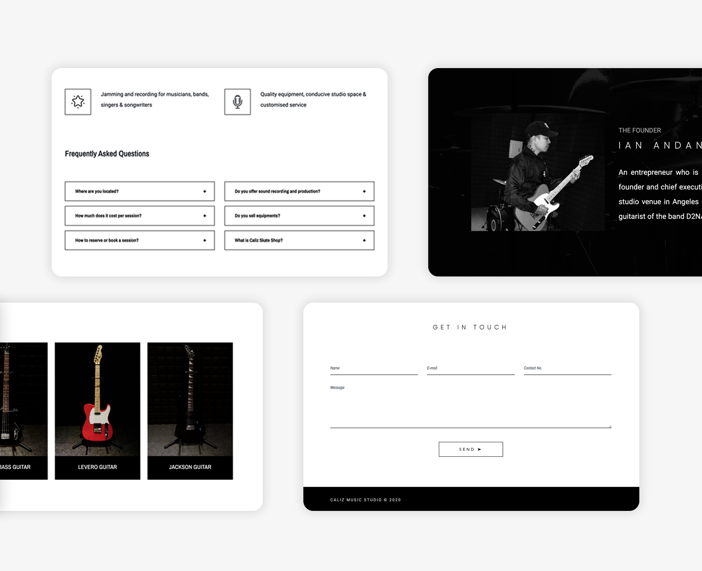 Caliz Music Branding Elements