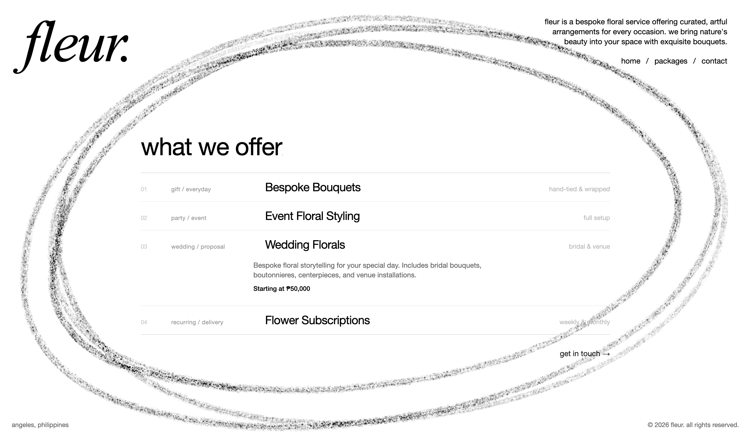 fleur. website view
