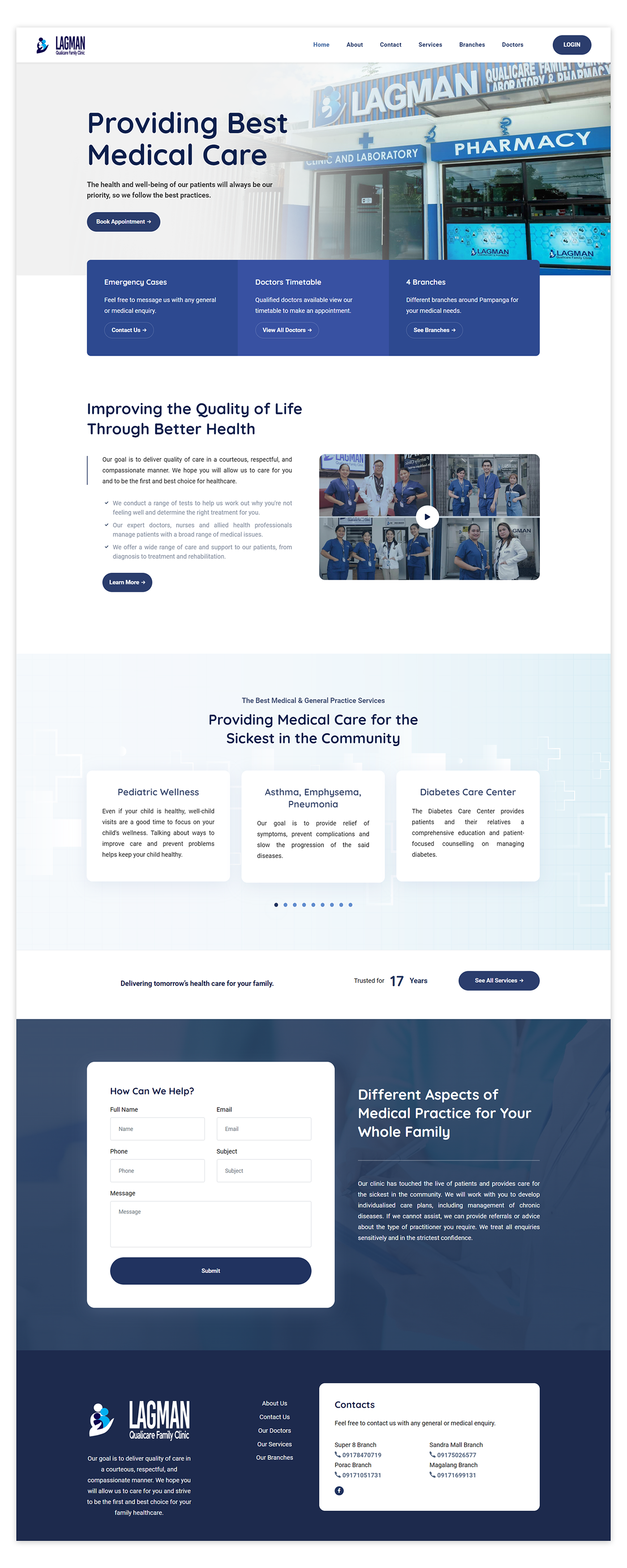 Lagman Clinic Mobile UI Layout